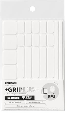 Non Slip Grip Stickers GRIPLUS Rectangle (White, 100×148mm(3.9×5.8inch))