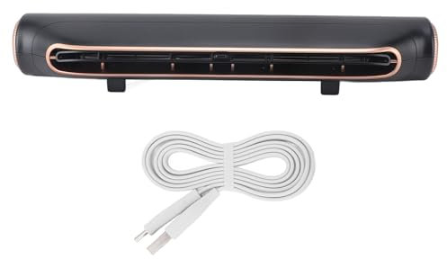 Qcwwy Clip-on-Computer-Lüfter, Einfache Befestigung ohne Klebeband oder Schrauben. Monitor-Clip-on-Lüfter Sorgt für Schnelle Abkühlung. USB-Monitor-Lüfter für Flache und Gebogene (BLACK)