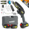 MASKO® Mini Kettensäge 800W, 8 Zoll, 8000mAh Akku | Elektrische Motorsäge mit Automatischem Ölsystem | Handkettensäge für Astschnitte & Holzarbeiten | Inkl. Koffer, 2x 4000mAh Akkus & 2x Ersatzketten