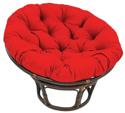 Papasan Kissen, Papasan Sitzkissen Polster Bodenkissen für Schwenksessel Hängesessel Kissen für Korbsessel Garten Stuhlauflag Schaukelkissen für Die, Swing Chair Kissen, Kissen für Hängesessel(Color:R