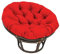 Papasan Kissen, Papasan Sitzkissen Polster Bodenkissen für Schwenksessel Hängesessel Kissen für Korbsessel Garten Stuhlauflag Schaukelkissen für Die, Swing Chair Kissen, Kissen für Hängesessel(Color:R