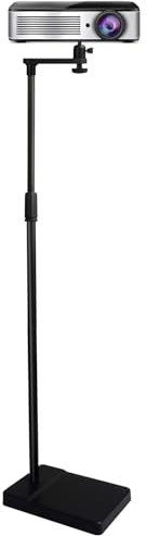 Projector Stand Tripod, 360°Rotatable Head Universal Projector Mount, Height Adjustable 122-154cm Extension, Anti Shake Design, Projector Stand Tripod, Thick Metal Support Rod, Stable Metal Base