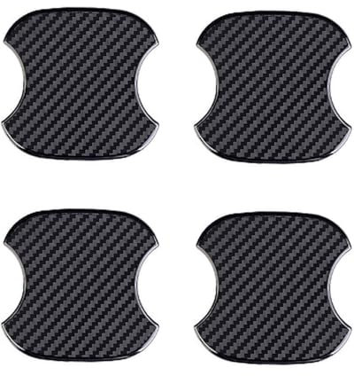IPNSDON Film Autocollant Poignée Portière Voiture-4Pcs, Autocollant Anti-Rayures pour Poignée Voiture, Poignée Porte Film de Protection pour La Plupart des Véhicules,Carbone pour PoignéEs EncastréEs