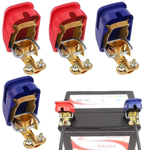 Mizikuu Lot 4 bornes batterie 12 V Bornes rapides Pour voiture, moto, camion, bateau