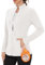 WOWENY Felpa in pile da donna con calda imbottitura, con colletto alto e cerniera completa, leggera, antistatica, per l'inverno, la corsa, l'escursionismo e il tempo libero, avorio, L