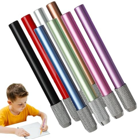 Bleistiftverlängerung für Künstler, Bleistiftverlängerung für Buntstifte - Stiftverlängerung aus Metall - Tragbare Bleistifthalter-Verlängerung, ergonomische Bleistiftverlängerung für Farbstifte, 6/8