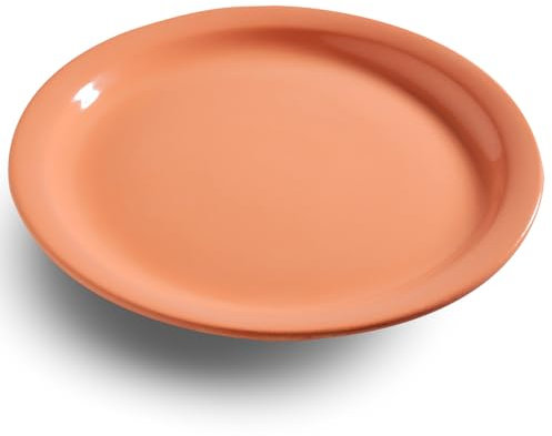 SALZKAMMERGUT KERAMIK Dessertteller, Ø 23 cm, Pfirsich glänzend, Geschirr handgemacht in Österreich