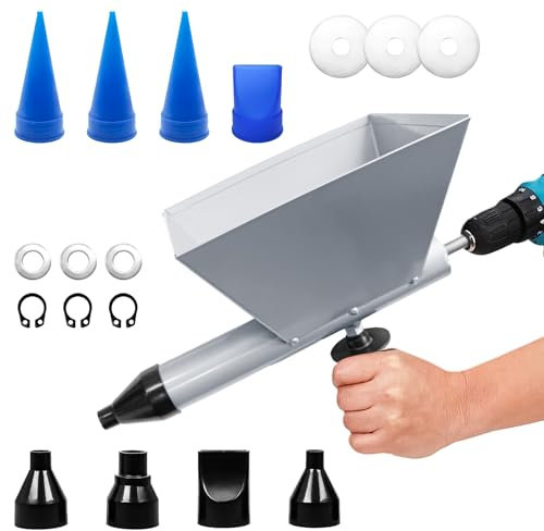 Jointoyeuse pistolet à joints électrique pour mortier avec 8 buses amovibles, pistolet à mortier électrique portable, en forme d'entonnoir pour joints de mortier, outils d'étanchéité
