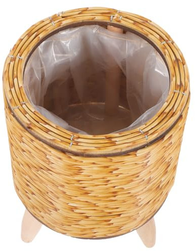 SEWOART Soporte para Plantas De Madera Verde Cesta De Almacenamiento Tejida para Decoración del Hogar Y La Oficina