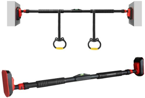 Fantecia Barre de traction pour cadre de porte, jusqu'à 250 kg, pas de vis nécessaires, extensible, patins antidérapants en PVC