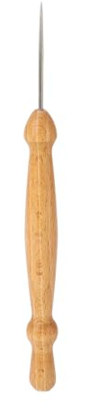 Multifunctional Sewing Awl Tool with Wooden Handle,Precision Stiletto Pressing Tool,Leather Hole Punch,Ideal for Leather, Fabric and Craft Projects, Sewing Accessories