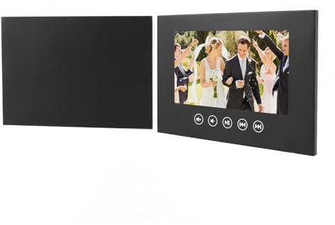 VBESTLIFE Video-Grußkarte, Leeres Videobuch, Personalisieren Sie Ihr Eigenes Videoalbum, Spielt Videos und Fotos ab, Eingebauter Lautsprecher, für Geburtstag, Jahrestag, Geschenke (10 Zoll)