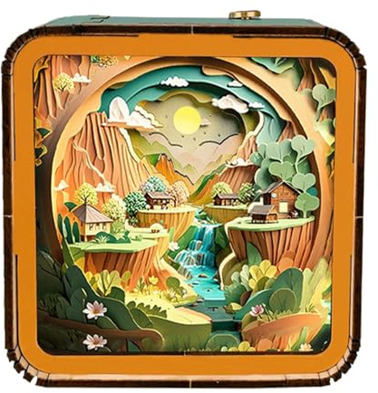 Trveqhk 3D Wooden Puzzles Night Light,Wooden Puzzles 3D Nightlight | 3D Nightlight Wooden Puzzle Toy Home Desk Decor for Kids and Adults