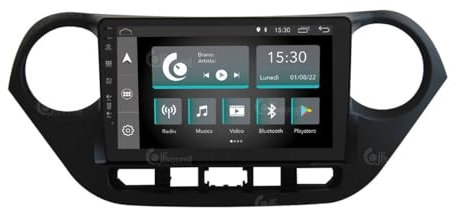 Autoradio für Hyundai I10 Mit Basic-Radio (2014-2019) Android GPS Bluetooth WiFi USB DAB+ Touchscreen 9 8core Carplay AndroidAuto