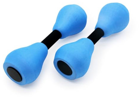 Penlimly Haltères Aquatiques, 1 Paire Haltères Piscine Aqua-Gym en Mousse EVA, Haltère d'eau Haltère Fitness pour Exercices en Piscine Yoga Aqua-Fitness Aquajogging Sports Nautiques Perte de Poids