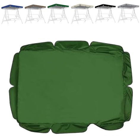 RTVGNSZSJL Hollywoodschaukel Ersatzdach 195x125cm 190x132cm 142x120cm Universal Ersatzdach Gartenschaukel, Hinterhof Terrasse Schaukel Baldachin Sonnendach(Green,74.8x52in-190x132cm)
