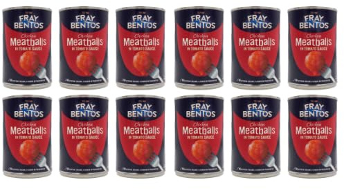 Fray Bentos Chicken Meatballs in Tomato Sauce 380g Tender Chicken Meatballs in Rich Tomato Sauce Quick Heat & Serve Ready Meal Great with Pasta Potatoes or Rice Pack of 12 x 380g