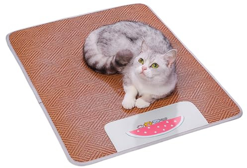 Haustier-Kühlmatte – Rattan-Kühlkissen für Hunde und Katzen, verschleißfeste Sommer-Haustierbettmatte für Kisten, Zwinger, Sofas, Käfige und Autos, atmungsaktive Kühlunterlage