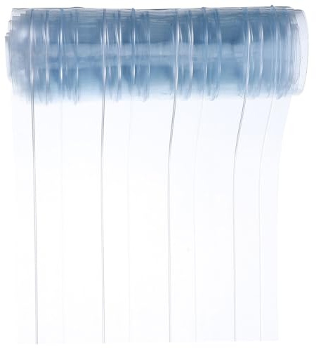 Milisten Clapet pour Chatière Rideau à Lanières PVC pour Niche Bande Transparente pour Passage Animal Extérieur Bleu Ciel