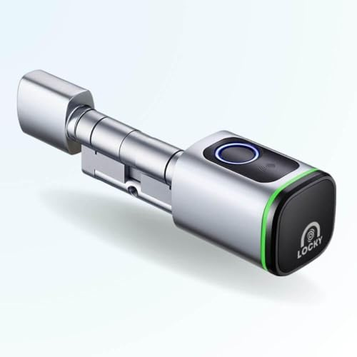 LOCKY-10 BIO Cylindre électronique de serrure connecté à Empreinte digitale et Badge, App, Bluetooth