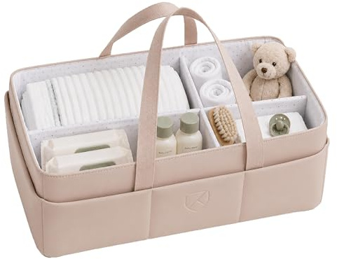 Koala Babycare Organizer Fasciatoio per Neonati - Cestino Porta Pannolini Portatile con Divisori Rimovibili - Organizer Pannolini per Cambio Pannolino e Cameretta Neonato - Perfetto Come Idea Regalo