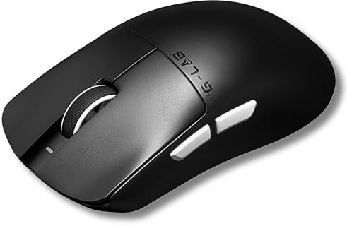 The G-Lab - Kult Elite M100 - Gaming Maus Ultra-Reaktiv, Optischer Sensor PixArt 3395, 26000 DPI, 1000 Hz, 100% PTFE-Gleitfüße - Kabellose Gaming-Maus Tri-Mode 2,4 GHz/BT/Kabel, 100h & Custom Software