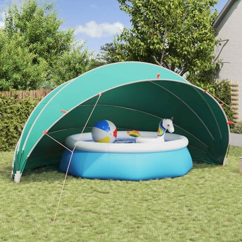 Festnight Poolabdeckung Rund 592x590x275 cm Pool Überdachung Poolzelt Pooldach für Aufstellpools Poolpavillion Pool Abdeckung Rund Pool Dach Poolüberdachung Pool Kuppel