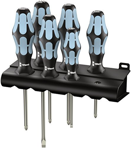 WERA-05032063001-3334/3350/3355/6 - Juego de destornilladores, acero inox+Bandeja