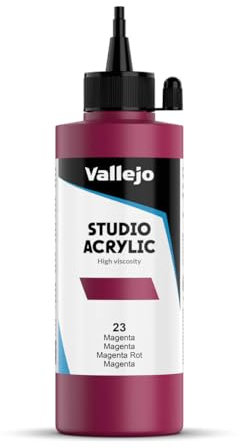 Vallejo ACRYLIC STUDIO, PINTURA ACRÍLICA, 200ML, MAGENTA, Nº 23