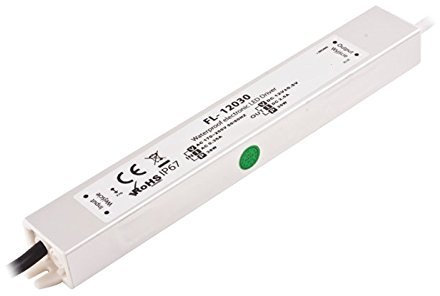 ALIMENTATORE TRASFORMATORE 30 W 2,5 A STABILIZZATO 220V 12 V DC WATERPROOF IP67 STRISCE LED DRIVER 30W