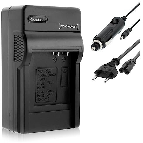 Ladegerät (Netz/KFZ) kompatibel mit Panasonic S008/BCE10E, Lumix DMC-FS3 FS5 FS20 FX30... s. Liste