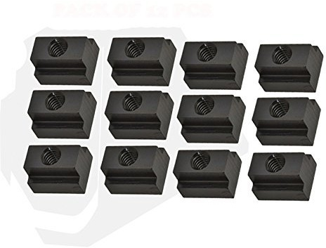 Set of 12Pcs Pack T-Slot Nut M16 Thread &Slot Size 20Mm Clamping for Table Slot Milling