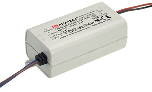 Meanwell LED-Treiber 12 W 24 V 0,5 A APV-12-24 AC-DC Schaltnetzteil APV-12 Serie Mean Well C.V Netzteil