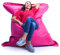 LIVEDECO - Pouf Extérieur, Outdoor, Jardin, Terrasse, Rose BiG52 Iron RAW