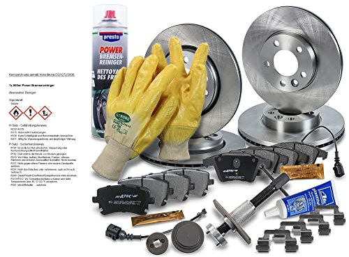 BESTPRICE Bremsenset inkl. Bremsscheiben vorne Ø 308 mm + hinten Ø 294 mm + Bremsbeläge vorne und hinten