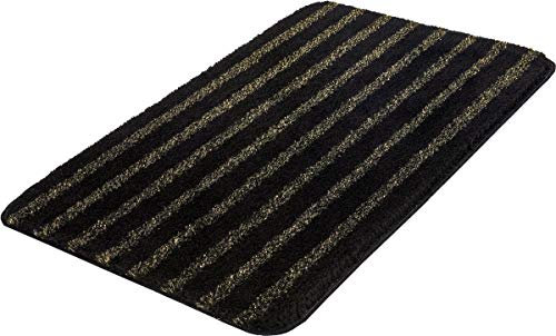 Kleine Wolke Badteppich Glory, Schwarz-Gold 55x 65 cm schwarz