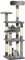 Pawhut Albero Tiragraffi Giocattolo per Gatti a 4 Livelli con Amaca Cuccia Piattaforme in Peluche Sisal Naturale Altezza 132cm Grigio