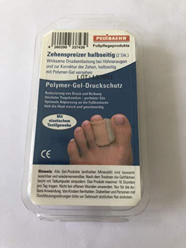 Pedibaehr Zehenspreizer halbseitig Polymer-Gel-Druckschutz