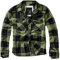 Check Shirt Long Sleeve, Farbe: Black+Oliv, Größe: S