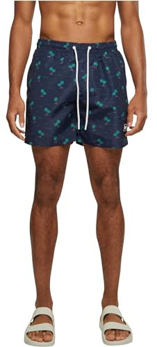 URBAN CLASSICS Costume da Bagno Uomo, Pantaloncini da Bagno ad Asciugatura Rapida, Boxer da Bagno Surf e Attivitá Sportiva, Colore island aop, XXL