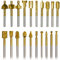 10 brocas de grabado de carburo HSS y 10 puntas de router con 1/8 pulgadas (3 mm) de Shank Power Rotary Tools para trabajos de madera, tallar, esculptar, grabar, taladrar.