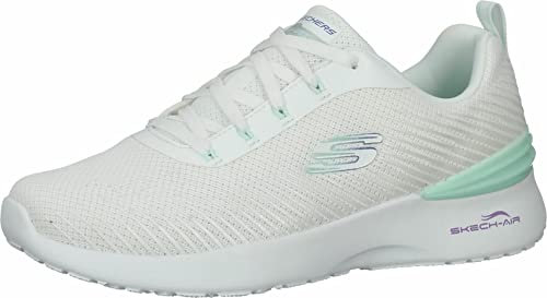 Skechers Damen Skech-AIR Dynamight Luminosity Sneaker, White Mesh/Mint Trim, 37 EU