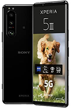 Sony Xperia 5 III 5G Smartphone (15,5 cm 21:9 FHD+ HDR OLED-Display, Dreifach-Kamera-System, Android 12 SIM Free, 8 GB RAM, 128 GB Speicher, 24+6 Monate Herstellergarantie) [Amazon Exklusiv] Schwarz