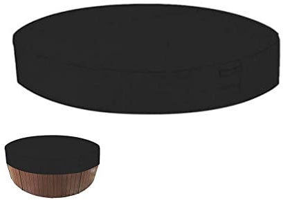 Round Hot Tub Cover, Waterproof Weather Resistant SPA Hot Tub Protector Covers with Drawstring, Bathtub Top Cover for Outdoor Bathtub, Swimming Pool, Sandpit, 190x30cm