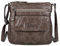 Angelkiss kleine Damen Umhängetasche Leder Schultertasche für Damen Hobo-Tasche mit verstellbarem Schultergurt, Taupe