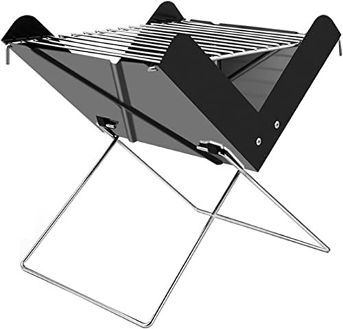 Holzkohlegrills Klappbarer Holzkohlegrill Tragbarer Outdoor-Antihaft-BBQ-Ofengrill Camping-Picknick-Barbeque-Grills Ofen-Kochgeräte