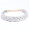 Gledola Lot de 2 bandeaux tressés en cheveux synthétiques élastiques pour femmes et filles (blanc gris)