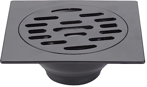 Quadratischer Duschbodenablauf, Verdickter Edelstahl, Robust, für Zuhause, Badezimmer, Dusche, Desodorierender Abfall-Bodenablauf (Gewöhnlicher Bodenablauf)