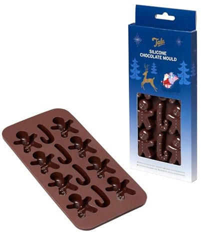 Tala Silicone Chocolate Moulds, Makes 24 Chocolates, Traditional Assorted Chocolate Box Designs, Non-Stick, Perfect for Homemade Gifting, Brown