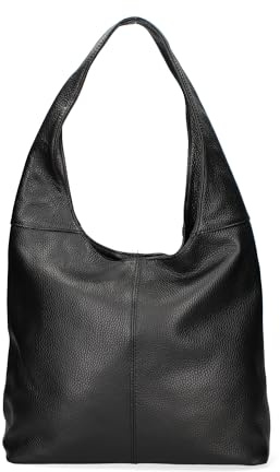 Gave Lux Umhängetasche für Damen. Handwerkliches Produkt. Außenmaterial: Echtes Leder. HERGESTELLT IN ITALIEN. GLX220702923FBG-D28_BLACK. 39x55x13 cm